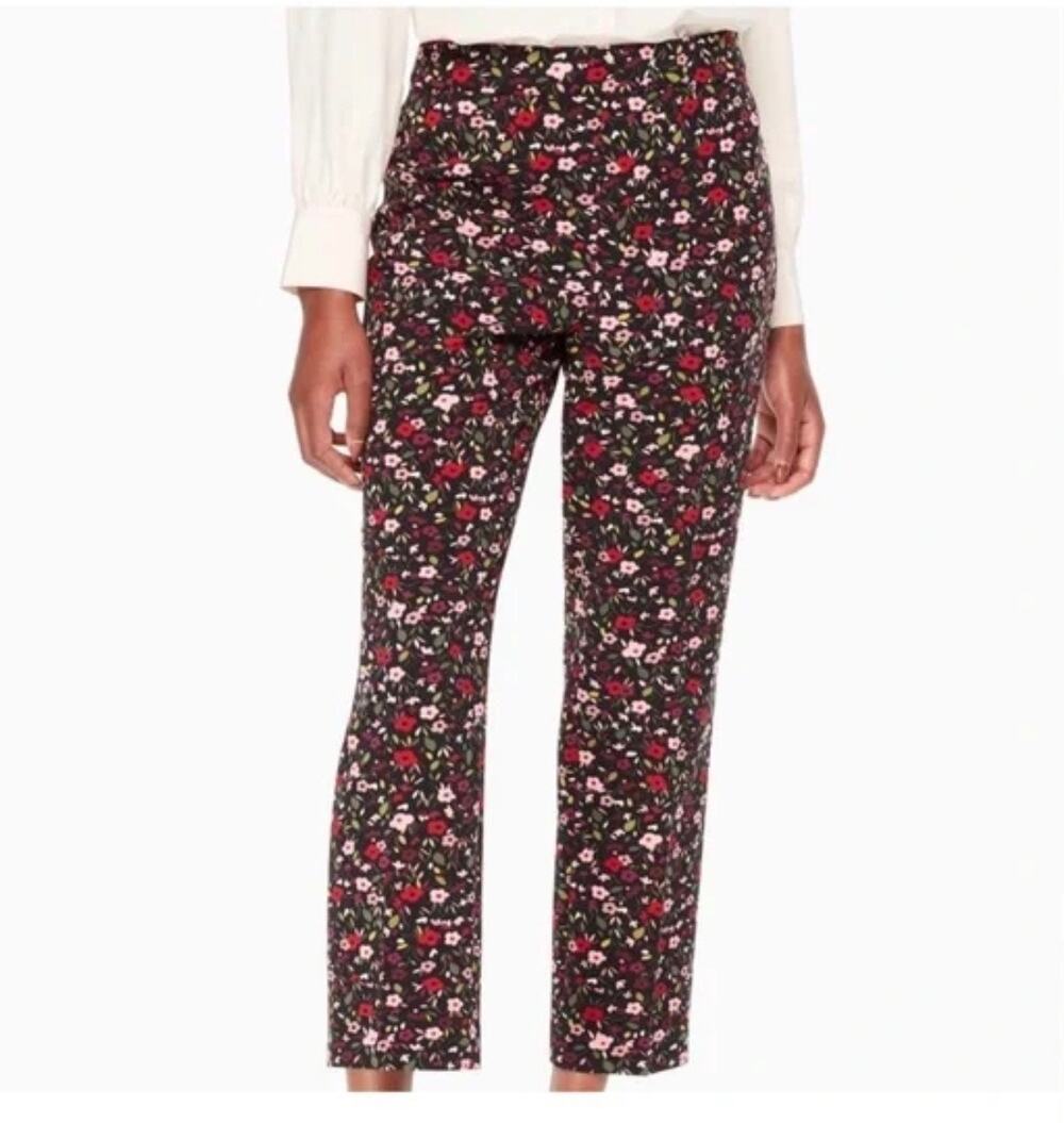 Kate Spade Boho Floral Cigarette Pants Size 4
